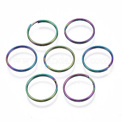 Regenbogenfarbene Schlüsselanhänger aus Edelstahl 304&nbsp;STAS-S119-100