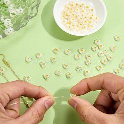 100 Stück handgefertigte Millefiori-Bunte Malerei-Perlen&nbsp;LAMP-SZ0001-53