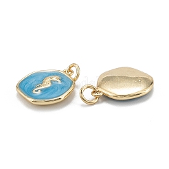 Messing Emaille-Anhänger&nbsp;X-KK-A155-08G