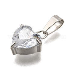 Colgantes de circonita cúbica micropavé de acero inoxidable 304&nbsp;STAS-B086-13P-04