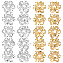 400 Stück Perlenkappen aus Legierung in 2 Farben.&nbsp;FIND-PA0001-09