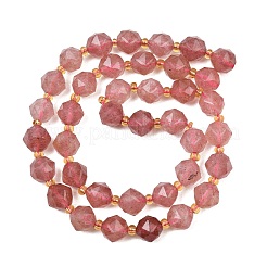 Chapelets de perles aux fraises en quartz naturel&nbsp;GG-NH0014-A01