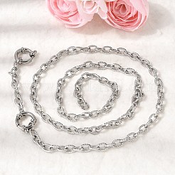5 mm gedrehte Kabelkette aus Edelstahl 201 für Unisex&nbsp;NJEW-K302-11P