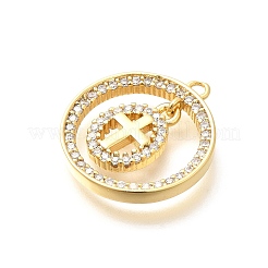 Colgante micropavé cubic zirconia de latón&nbsp;KK-G519-07G-04