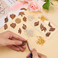 Kit fai da te per la creazione di orecchini a foglia&nbsp;DIY-OC0004-44