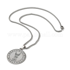 Collane con ciondolo a forma di San Michele Arcangelo&nbsp;NJEW-F344-02P