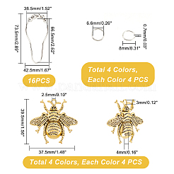 Ahademaker fai da te bagno api tenda da doccia kit anelli&nbsp;DIY-GA0003-88