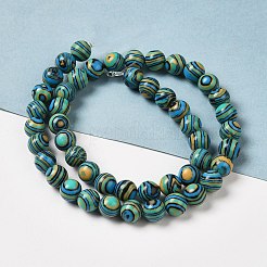 Brins de perles teintes en malachite synthétique&nbsp;G-P507-02A-09