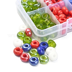 160 Stück 8 Stil undurchsichtige und transparente Farben runde Glasperlen&nbsp;SEED-YW0002-05