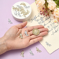 20 Stück 2 Farben Legierung Kristall Anhänger&nbsp;FIND-YW0011-30