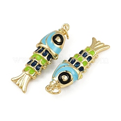 Pendentifs d'émail en laiton &nbsp;X1-KK-L241-23G-02