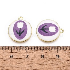 Imprimés alliage pendentifs en émail&nbsp;ENAM-N072-02KCG-03