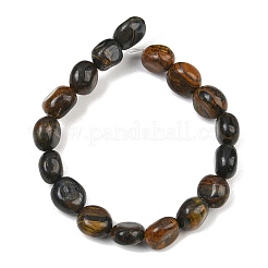 Brins de perles d'œil de tigre bleu jaune naturel teinté&nbsp;GG-CBA787B-A25