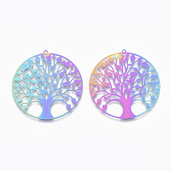 Pendentifs en filigrane d'acier inoxydable avec placage ionique (IP) 201&nbsp;X-STAS-R102-37