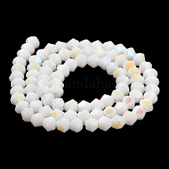 Opaque couleur unie imitation jade perles de verre brins&nbsp;GLAA-F029-P4mm-D15