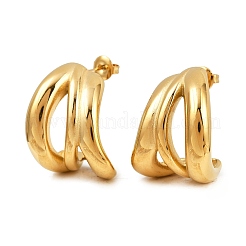 Orecchini a bottone in acciaio inossidabile 304&nbsp;EJEW-K268-24G