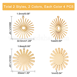 16 pz 4 pendenti in acciaio inossidabile stile 201&nbsp;STAS-DC0005-28