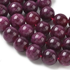 Billes de jade naturelles de teint en malaisades teintes&nbsp;G-G021-01D-06