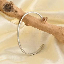 Bracciali a polsino in acciaio inossidabile 304 anti-ossidazione&nbsp;X-BJEW-K173-02P