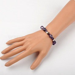 Bracelets améthyste&nbsp;X-BJEW-JB01391-02