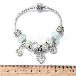 Charm-Armbänder aus europäischen Perlen aus Legierung&nbsp;BJEW-F495-11P