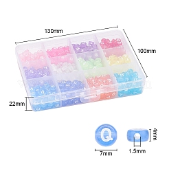 600pcs 12 Farben transparente Acrylperlen&nbsp;TACR-YW0001-34