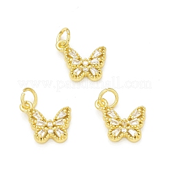Estante de latón chapado charms zirconia cúbico&nbsp;KK-C011-57G