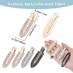 16 Stück 4 Farben Surfbrett geformt Legierung Alligator Haarspangen&nbsp;PHAR-CP0001-10