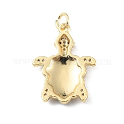 Gestell Messing micro ebnen Zirkonia Anhänger&nbsp;KK-C021-01G-02