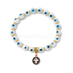 Bracelets à breloques en alliage émaillé&nbsp;BJEW-JB12269-02
