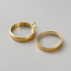 Medaillonanhänger aus Edelstahl 304&nbsp;STAS-WH0033-77A-G