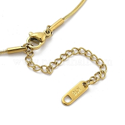 Colliers à chaîne serpent ronde avec pendentif papillon creux en acier inoxydable 304 pour femmes&nbsp;NJEW-S008-01G