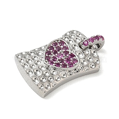 Colgante micropavé cubic zirconia de latón&nbsp;CU-CBA4231-05D-P