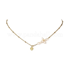 Halsketten mit Herzanhänger und Satellitenkette aus Edelstahl 304 für Damen&nbsp;NJEW-JN06699
