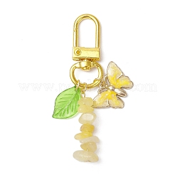 Pendentifs décoratifs en copeaux de jade topaze naturelle&nbsp;HJEW-JM03258-01