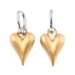 Pendientes de aro de latón de dos tonos para mujer&nbsp;EJEW-U055-20B-G