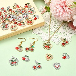 32 Uds 8 estilos colgantes de rhinestone de cristal de aleación&nbsp;FIND-YW0012-47