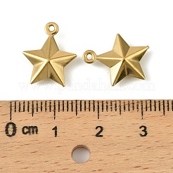 Dijes de acero inoxidable 304. Dije de estrella.&nbsp;STAS-A190-05G
