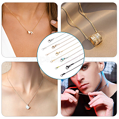 Ensemble de colliers à chaîne serpentine en acier inoxydable 304&nbsp;NJEW-BC0001-10