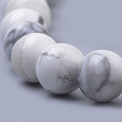 Fili di perline howlite naturale&nbsp;X-G-S259-47-10mm