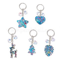 5 Stück 5 Stile Acryl-Anhänger Schlüsselanhänger&nbsp;KEYC-JKC01397