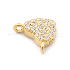 925 ciondolo a forma di cuore in argento sterling con micro pavé di zirconi cubici trasparenti&nbsp;STER-A034-01G