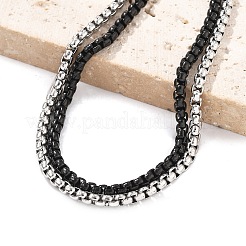 Mehrreihige Panzerkettenarmbänder aus 304er Edelstahl für Männer und Frauen&nbsp;BJEW-Q038-03