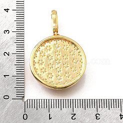 Pendentifs en laiton micro pavé de zircons cubiques et émail&nbsp;KK-R222-11G-05