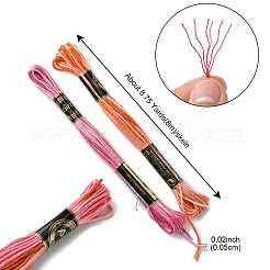 12 Knäuel 12 Farben 6-lagiges Polyester-Stickgarn&nbsp;OCOR-FS0001-01A-02