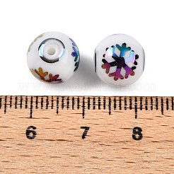 Perles de verre opaque de Noël&nbsp;X-EGLA-R113-01D