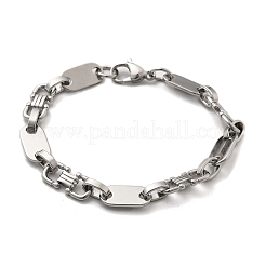 Bracelets à maillons ovales en acier inoxydable 304 pour femmes et hommes&nbsp;BJEW-A033-04P