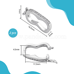 2 Stück 925 Erdnuss-Drehverschlüsse aus Sterlingsilber&nbsp;FIND-PH0025-42