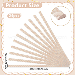 24 pièce de bandes de bordure de taille sculptées en bois pour décoration murale de fond de salon&nbsp;DIY-WH0622-555B