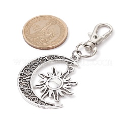Decorazioni pendenti in lega stile tibetano con luna e sole&nbsp;HJEW-JM01529